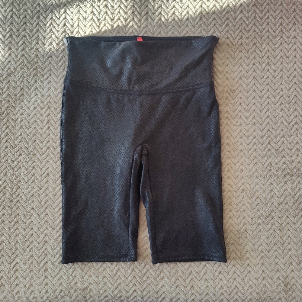 SPANX Black  Bike Shorts Snake Print